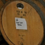 A wine barrel filled with wine!